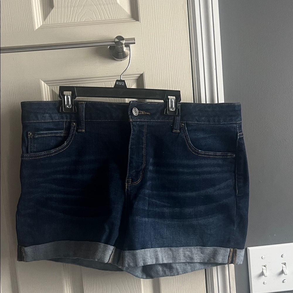 Dark Blue Denim Women's Shorts